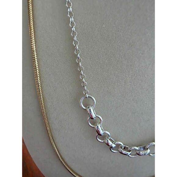 New Anne Klein Two-Tone Necklace - Picture 3 of 4